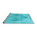 Sideview of Machine Washable Abstract Light Blue Contemporary Rug, wshcon1941lblu