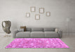 Machine Washable Abstract Purple Contemporary Area Rugs in a Living Room, wshcon1942pur