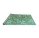 Sideview of Machine Washable Abstract Light Blue Contemporary Rug, wshcon1942lblu