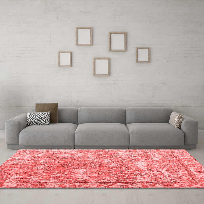 Contemporary Red Washable Rugs