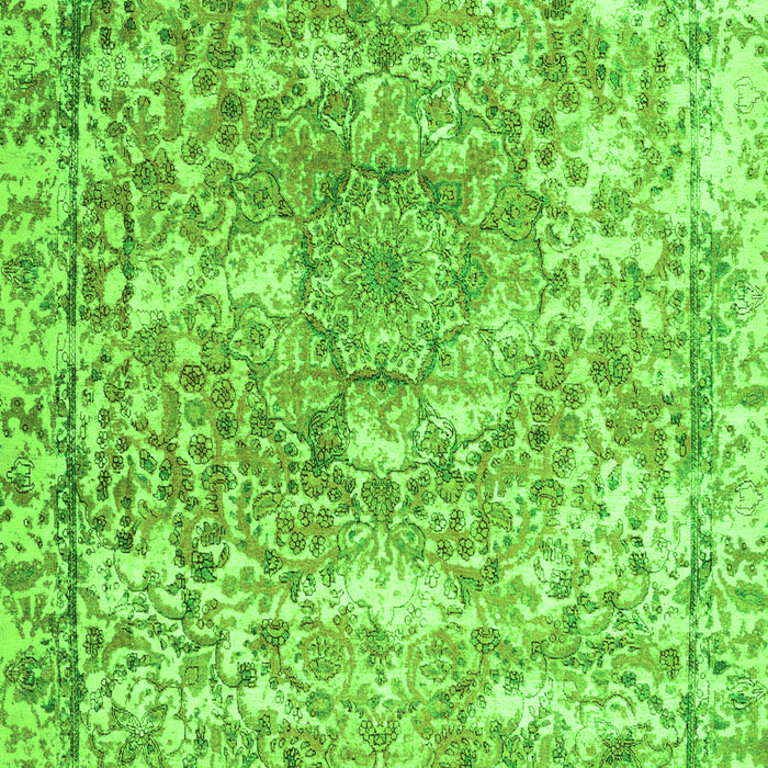 Serging Thickness of Machine Washable Abstract Green Contemporary Area Rugs, wshcon1942grn