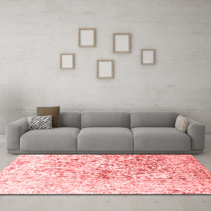 Contemporary Red Washable Rugs
