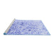 Sideview of Machine Washable Abstract Blue Contemporary Rug, wshcon1943blu