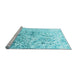 Sideview of Machine Washable Abstract Light Blue Contemporary Rug, wshcon1943lblu