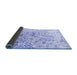 Sideview of Abstract Blue Contemporary Rug, con1943blu