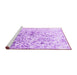 Sideview of Machine Washable Abstract Purple Contemporary Area Rugs, wshcon1943pur