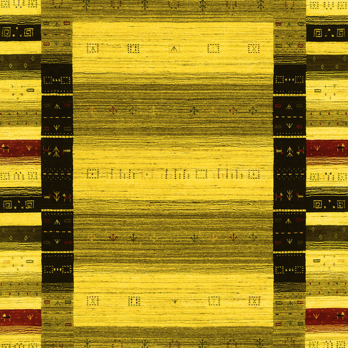 Machine Washable Solid Yellow Modern Rug, wshcon1944yw