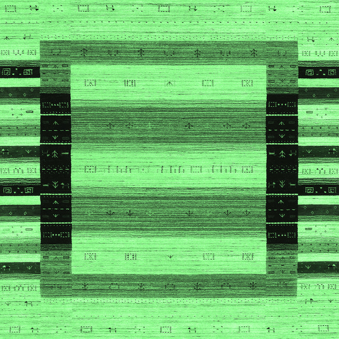 Square Solid Emerald Green Modern Rug, con1944emgrn