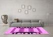 Machine Washable Solid Pink Modern Rug in a Living Room, wshcon1944pnk