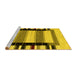 Sideview of Machine Washable Solid Yellow Modern Rug, wshcon1944yw