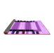 Sideview of Solid Purple Modern Rug, con1944pur