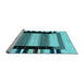 Sideview of Machine Washable Solid Light Blue Modern Rug, wshcon1944lblu