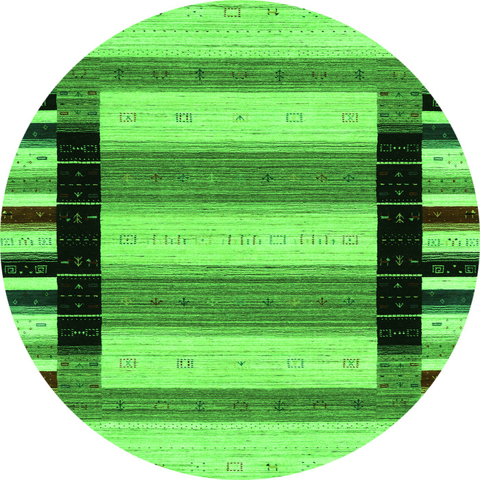 Machine Washable Solid Green Modern Area Rugs, wshcon1944grn