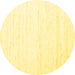 Round Solid Yellow Modern Rug, con1945yw