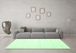 Machine Washable Solid Emerald Green Modern Area Rugs in a Living Room,, wshcon1945emgrn