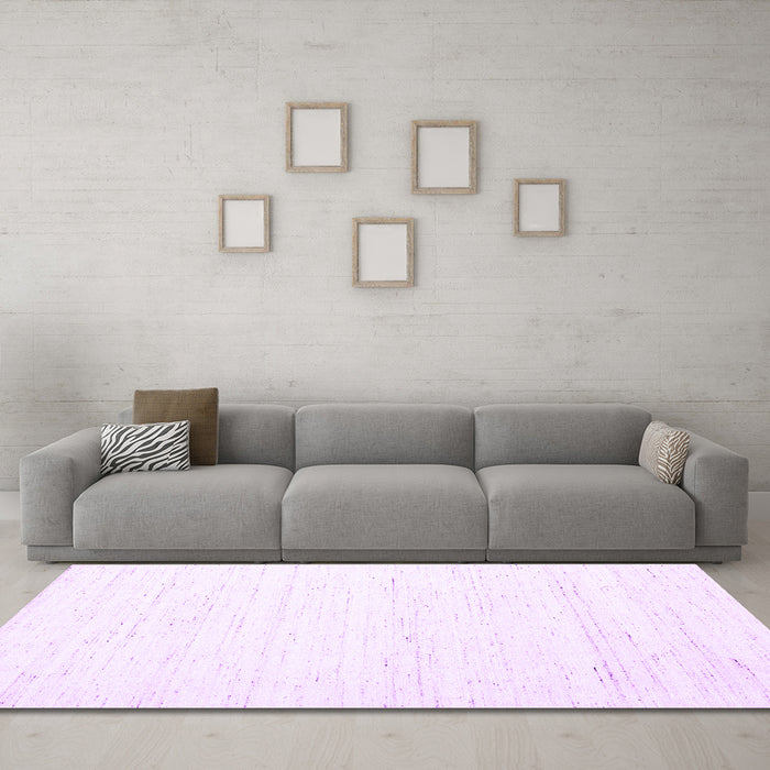 Machine Washable Solid Purple Modern Area Rugs in a Living Room, wshcon1945pur