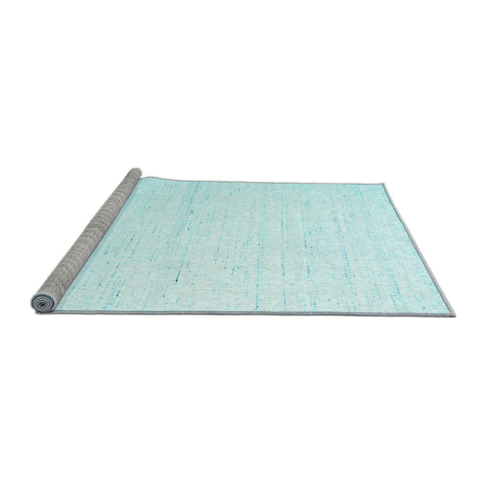 Sideview of Machine Washable Solid Light Blue Modern Rug, wshcon1945lblu