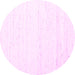 Round Solid Pink Modern Rug, con1945pnk