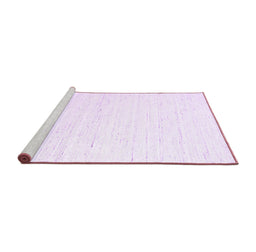 Sideview of Machine Washable Solid Purple Modern Area Rugs, wshcon1945pur