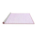 Sideview of Machine Washable Solid Purple Modern Area Rugs, wshcon1945pur