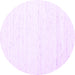 Round Solid Purple Modern Rug, con1945pur