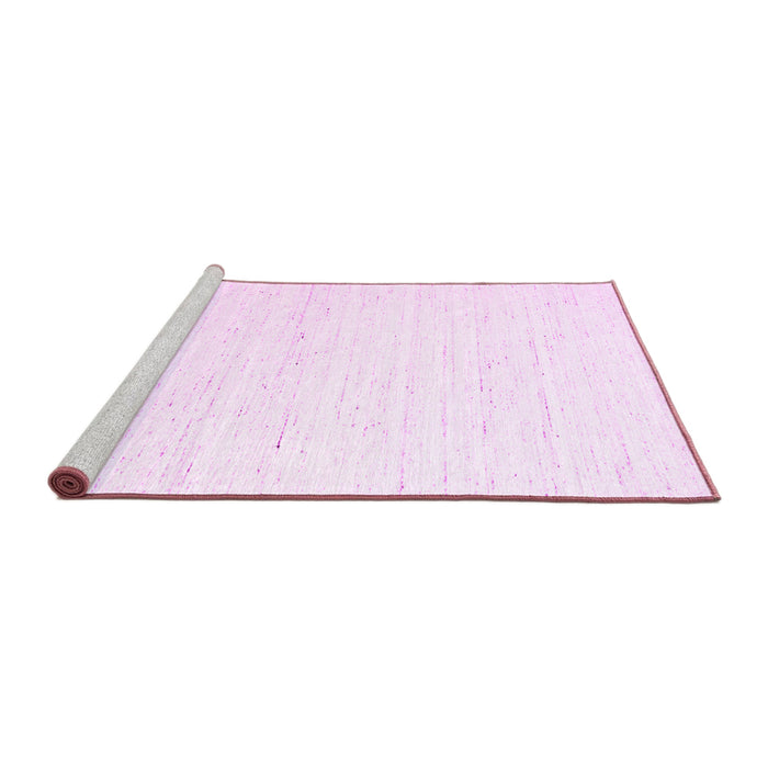 Sideview of Machine Washable Solid Pink Modern Rug, wshcon1945pnk