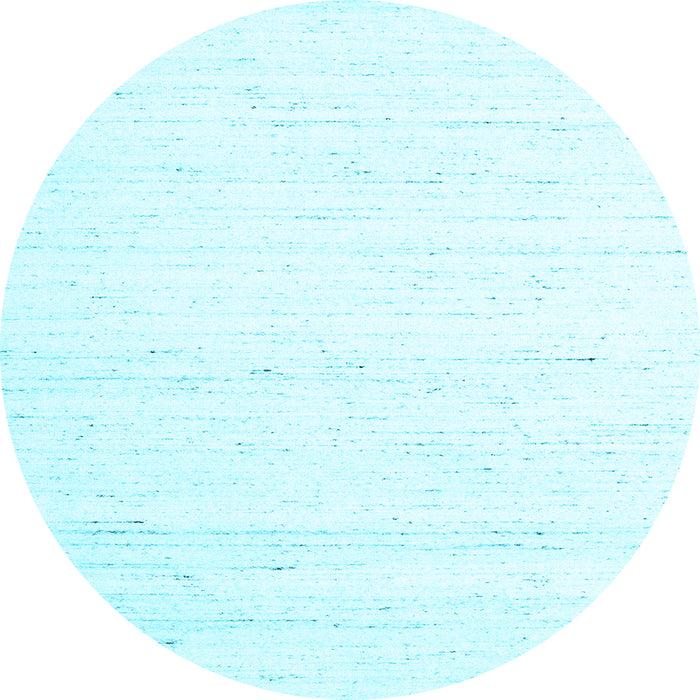 Round Solid Light Blue Modern Rug, con1945lblu