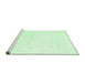 Sideview of Machine Washable Solid Emerald Green Modern Area Rugs, wshcon1945emgrn