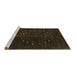 Sideview of Machine Washable Abstract Brown Contemporary Rug, wshcon1946brn