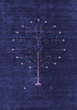 Abstract Blue Contemporary Rug, con1946blu