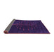 Sideview of Abstract Purple Contemporary Rug, con1946pur