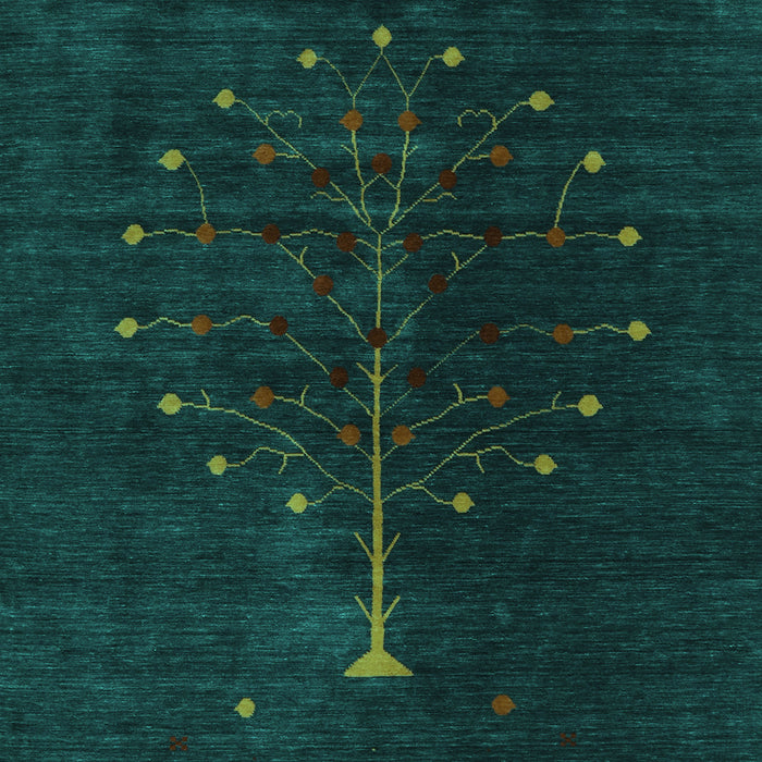 Abstract Turquoise Contemporary Rug, con1946turq