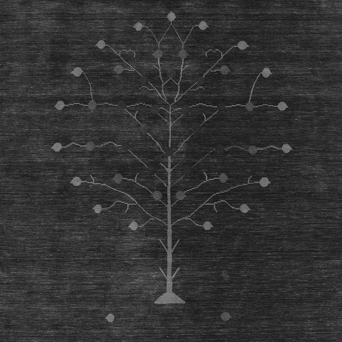 Serging Thickness of Machine Washable Abstract Gray Contemporary Rug, wshcon1946gry