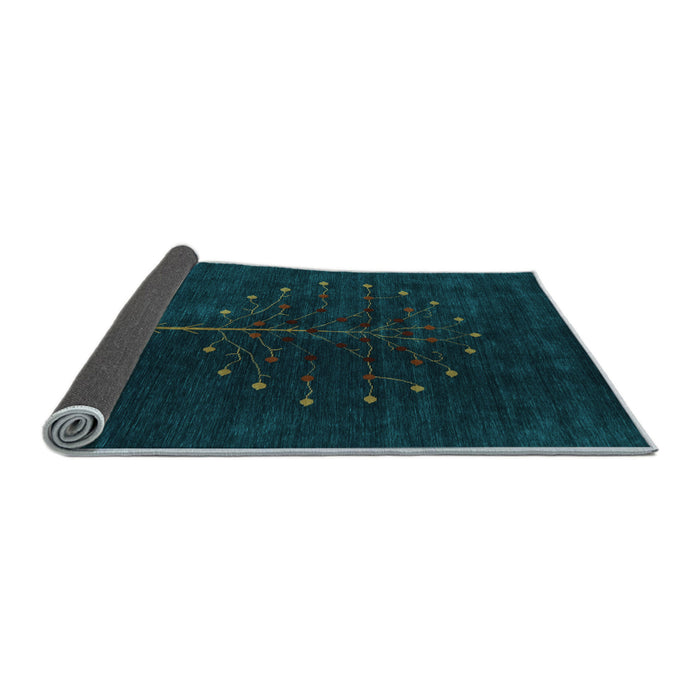 Sideview of Abstract Light Blue Contemporary Rug, con1946lblu