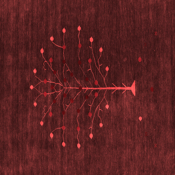 Machine Washable Abstract Red Contemporary Rug, wshcon1946red