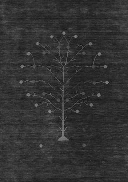 Abstract Gray Contemporary Rug, con1946gry