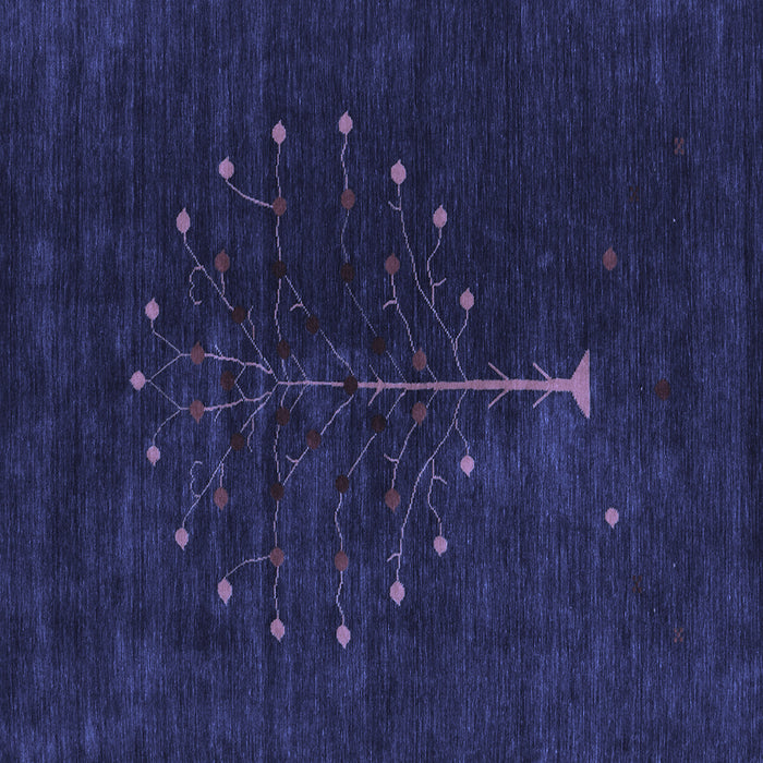 Square Machine Washable Abstract Blue Contemporary Rug, wshcon1946blu