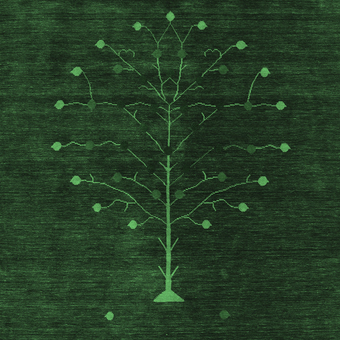 Machine Washable Abstract Emerald Green Contemporary Area Rugs, wshcon1946emgrn