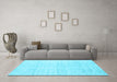 Machine Washable Solid Light Blue Modern Rug in a Living Room, wshcon1947lblu