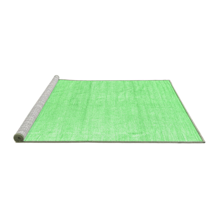 Sideview of Machine Washable Solid Emerald Green Modern Area Rugs, wshcon1947emgrn