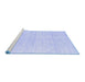 Sideview of Machine Washable Solid Blue Modern Rug, wshcon1947blu