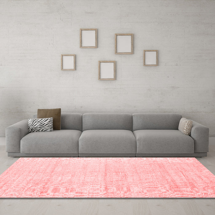 Modern Red Washable Rugs