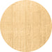 Round Solid Brown Modern Rug, con1947brn