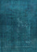 Machine Washable Abstract Light Blue Contemporary Rug, wshcon1948lblu