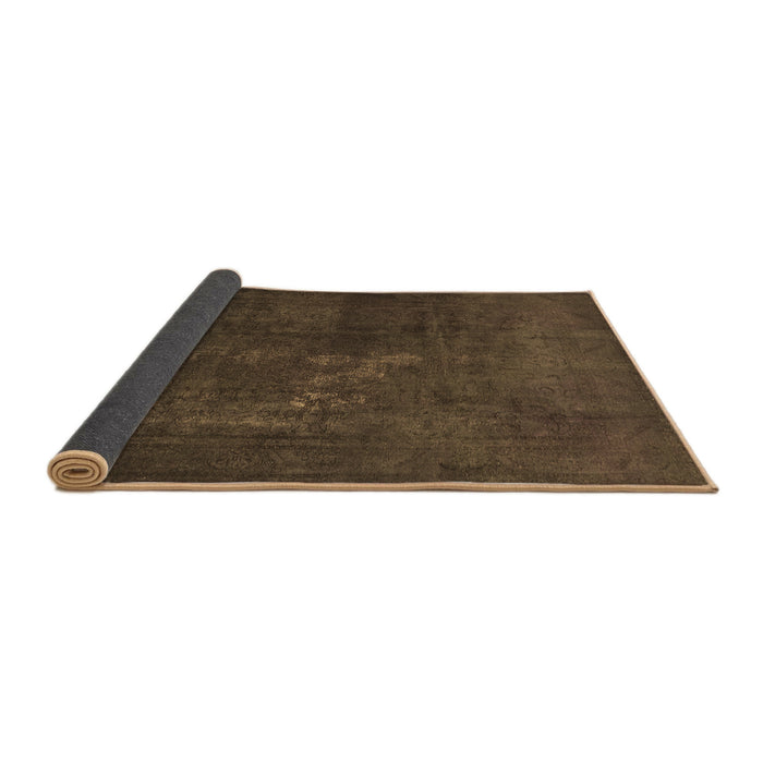 Sideview of Abstract Brown Contemporary Rug, con1948brn