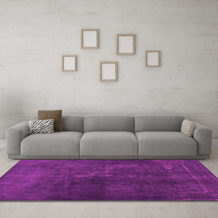 Machine Washable Abstract Pink Contemporary Rug in a Living Room, wshcon1948pnk