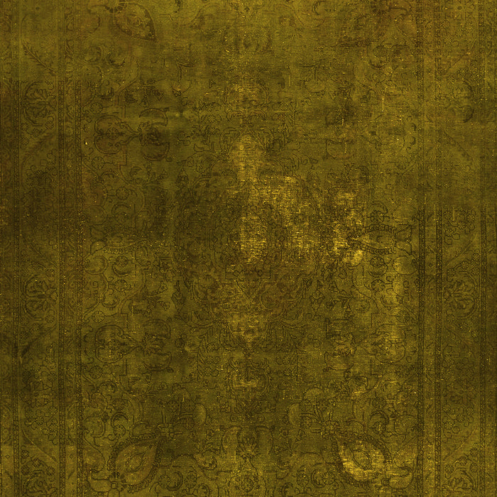 Abstract Yellow Contemporary Rug, con1948yw