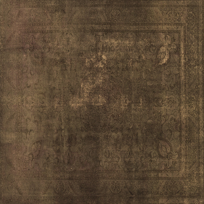 Square Machine Washable Abstract Brown Contemporary Rug, wshcon1948brn
