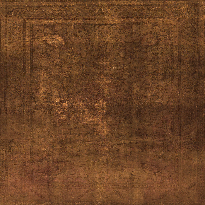 Serging Thickness of Abstract Orange Contemporary Rug, con1948org