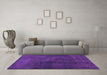 Machine Washable Abstract Purple Contemporary Area Rugs in a Living Room, wshcon1948pur